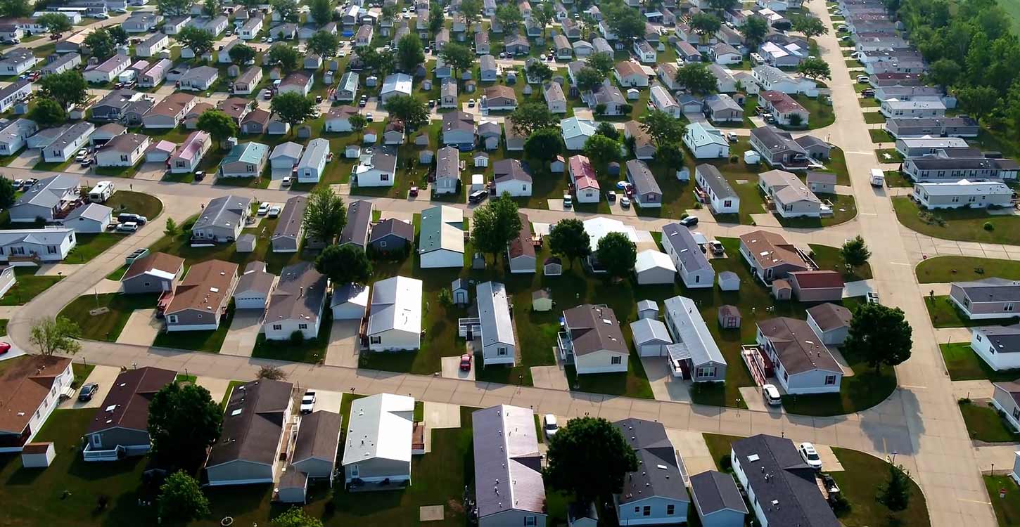 The Hames Homes property shot from an aerial drone